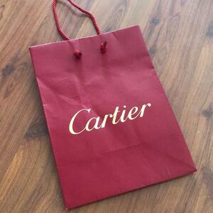 Cartier red And gold paper shopping bag